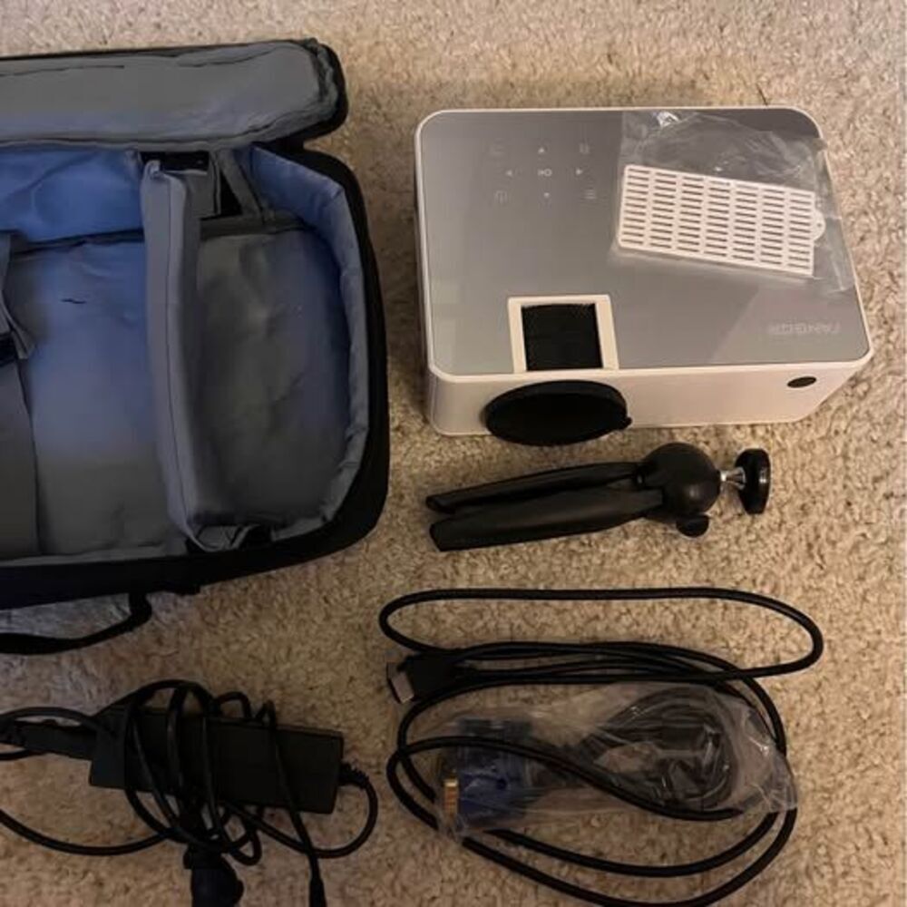 FANGOR Home Theater Projector with Carrying Case & Accessories